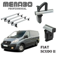 MENABO Krovni nosači Scudo II (Fiat) 2007>, 4 poprečne šipke + graničnici